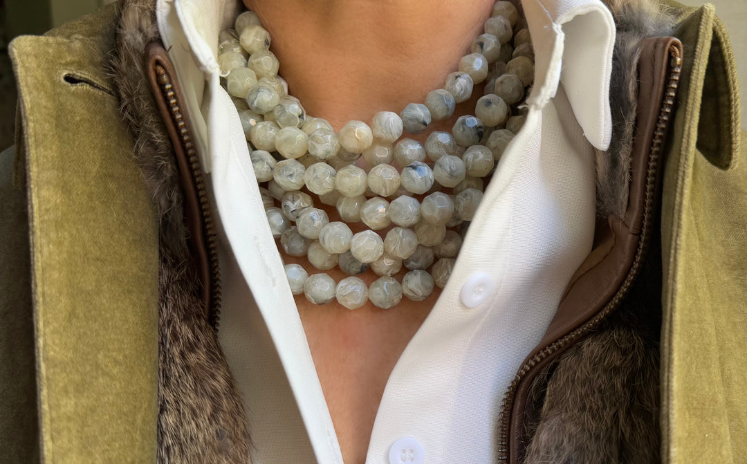 Bella Grey Tortoise Necklace