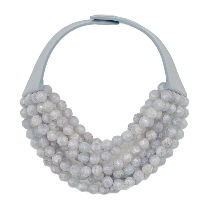 Bella Iridescent Grey Pink Necklace