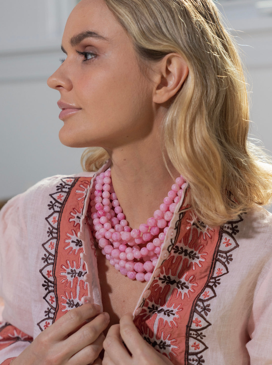 Marbella Carnation Pink Necklace