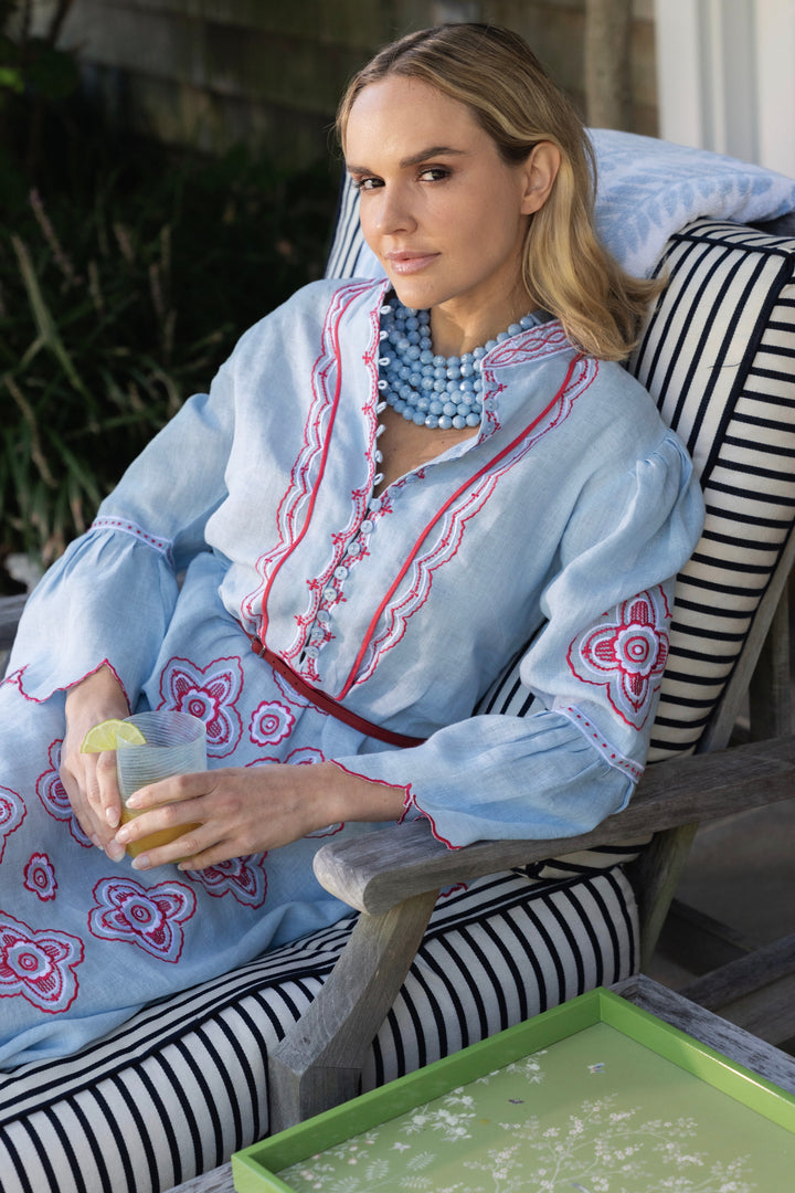 Bella Stone Cornflower Necklace