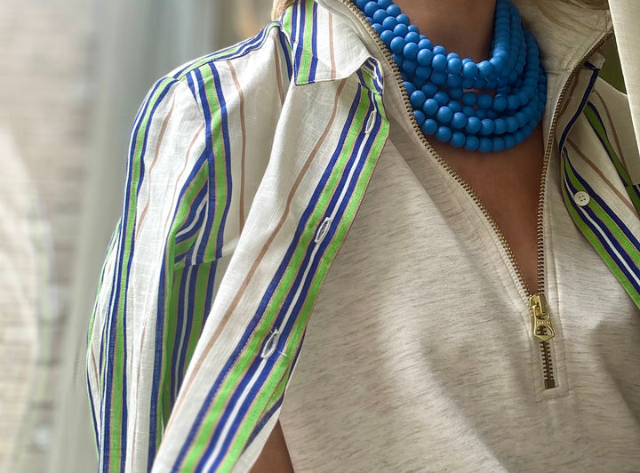 Medium Bella Matte Cobalt Necklace