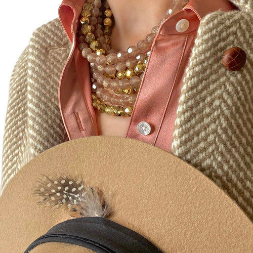 Gold Mushroom Shimmer Necklace