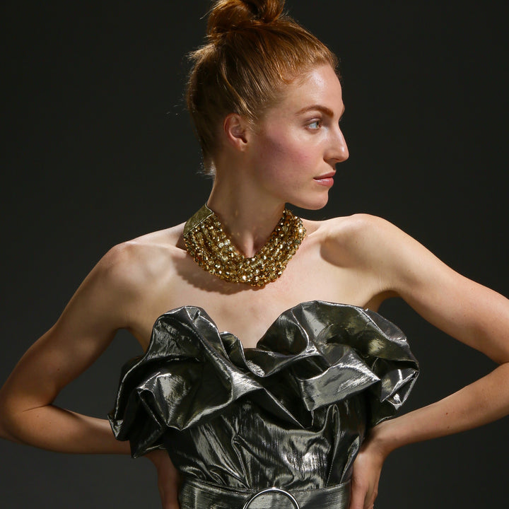 Laura Gold Glass Necklace