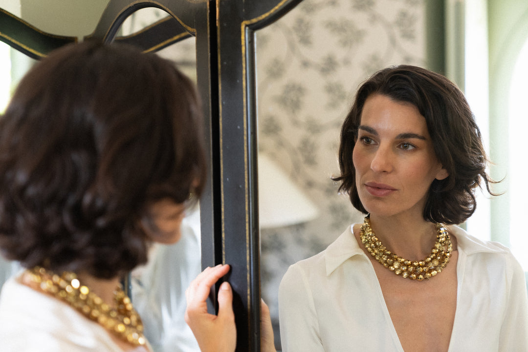 Grace Glass Gold Necklace -  Fairchild Baldwin