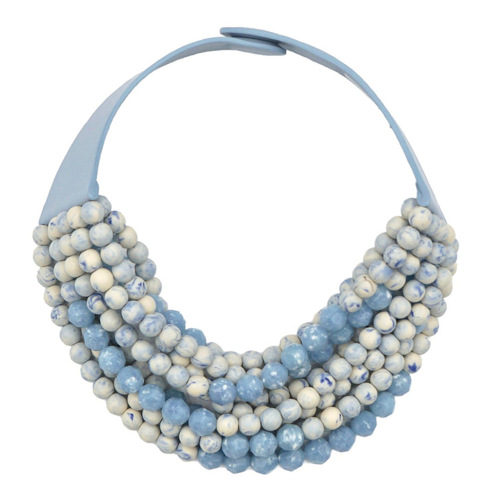 Marbella Tie Dye Stone Cornflower Necklace