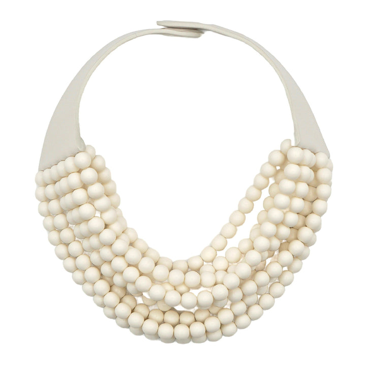 Medium Bella Matte Cream Necklace