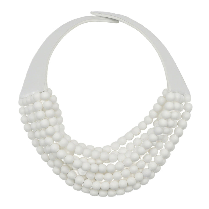 Medium Bella Matte Pure White Necklace