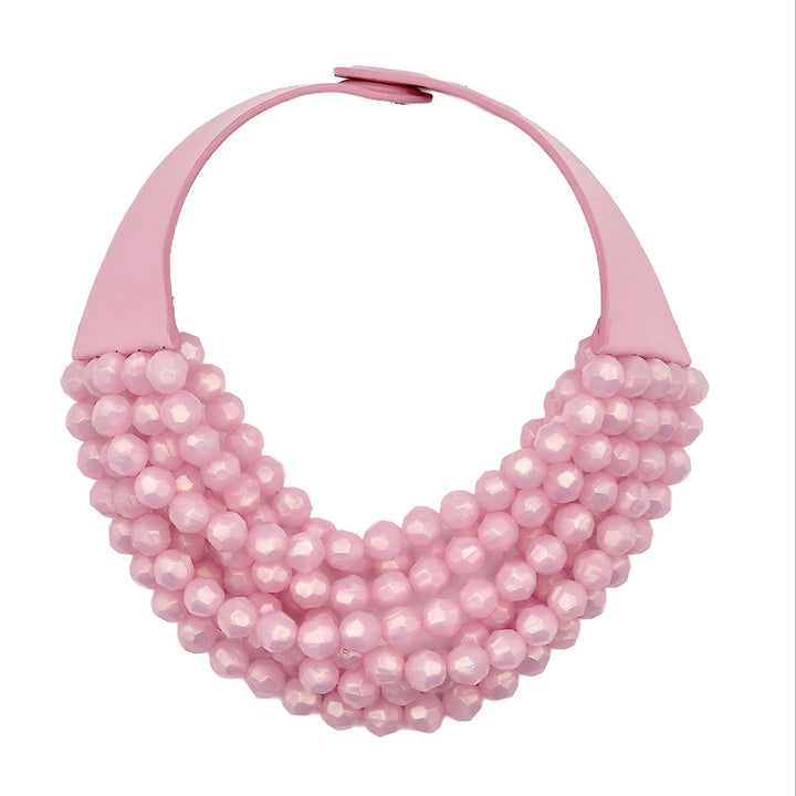 Bella Pearlized Rose Pink Necklace