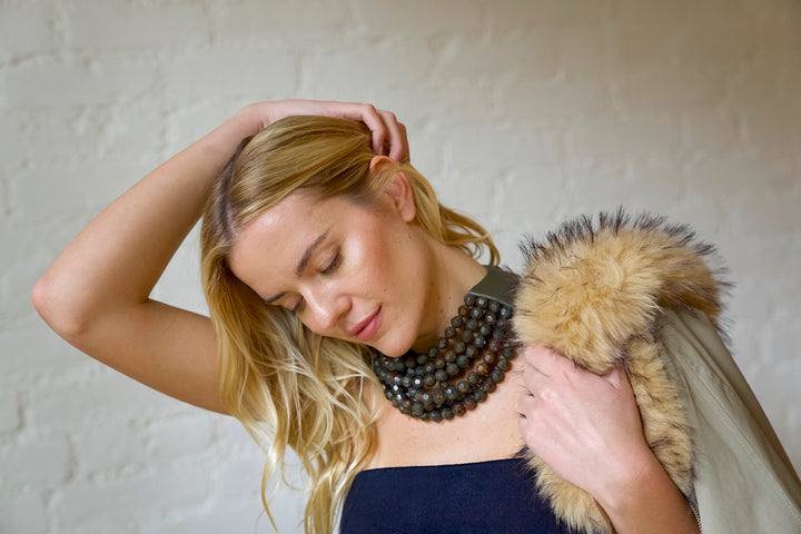 Bella Rosewood Olive Necklace -  Fairchild Baldwin