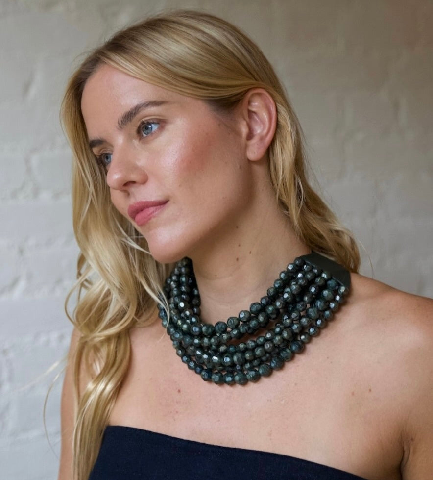 Bella Grace Emerald Shimmer Necklace -  Fairchild Baldwin