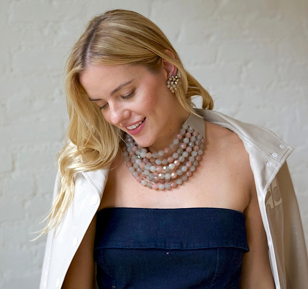 Bella Three Tone Rosebud Necklace -  Fairchild Baldwin