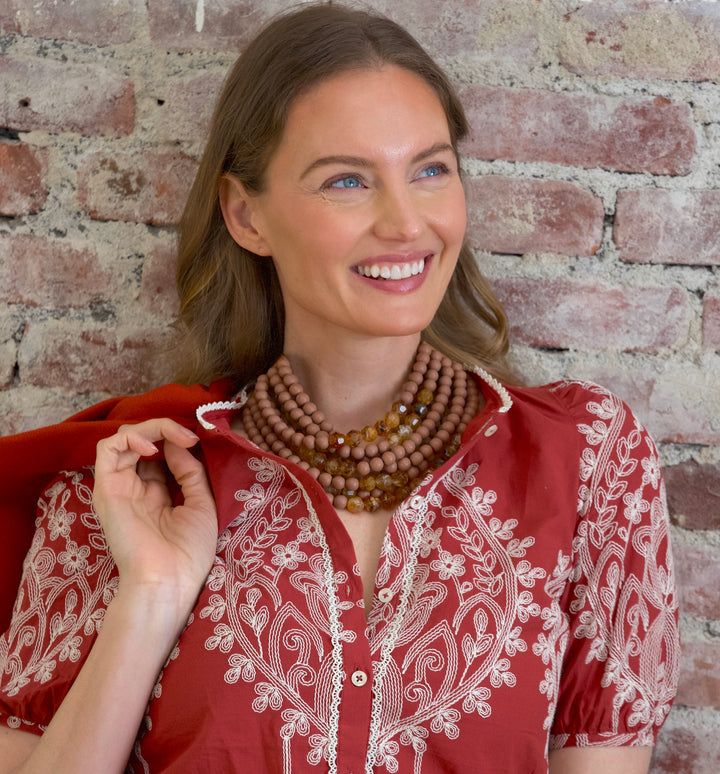 Marbella Tortoise Terracotta Necklace