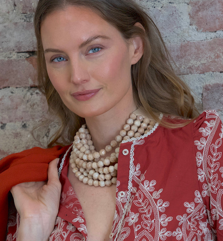 Bella Champagne Horn Necklace