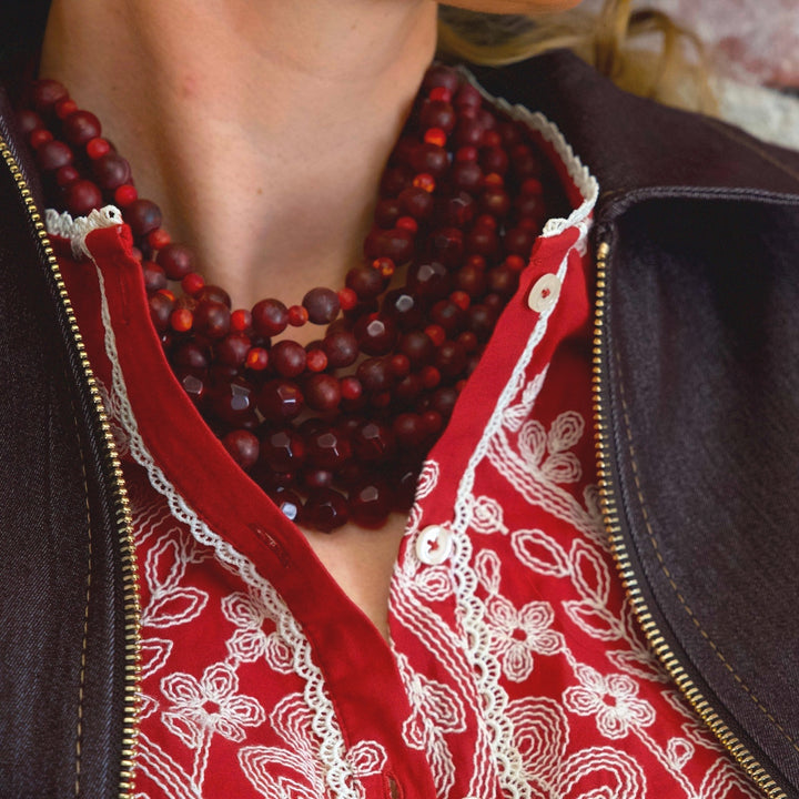 Chelsea Deep Burgundy Necklace -  Fairchild Baldwin