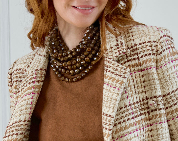 Bella Tiger Eye Necklace -  Fairchild Baldwin