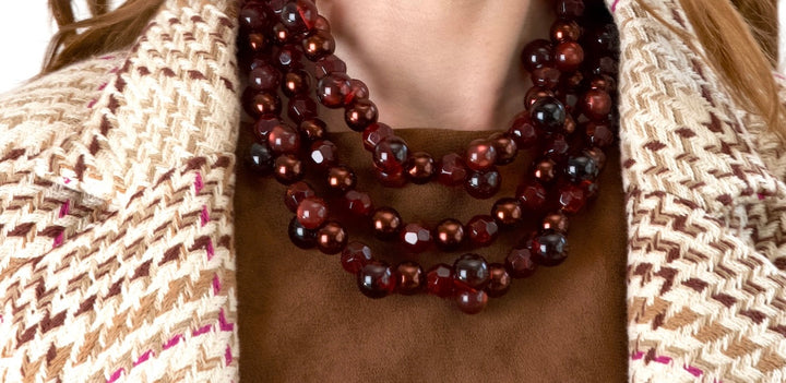 Gisella Burgundy Necklace