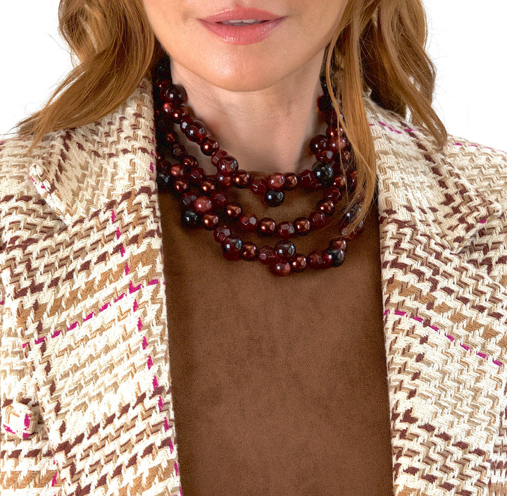 Gisella Burgundy Necklace