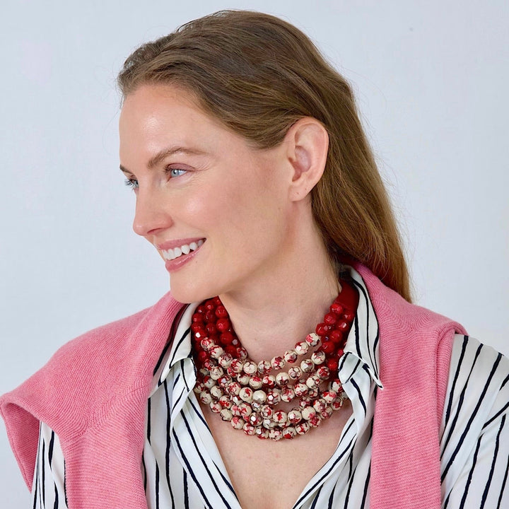 Gradated Bella Red Necklace -  Fairchild Baldwin