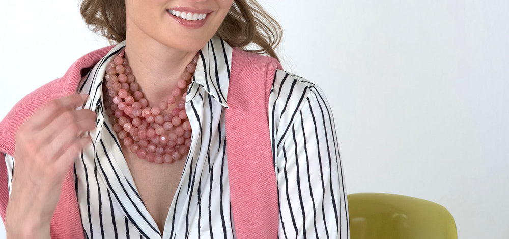 Gradated Bella Dusty Rose Necklace -  Fairchild Baldwin