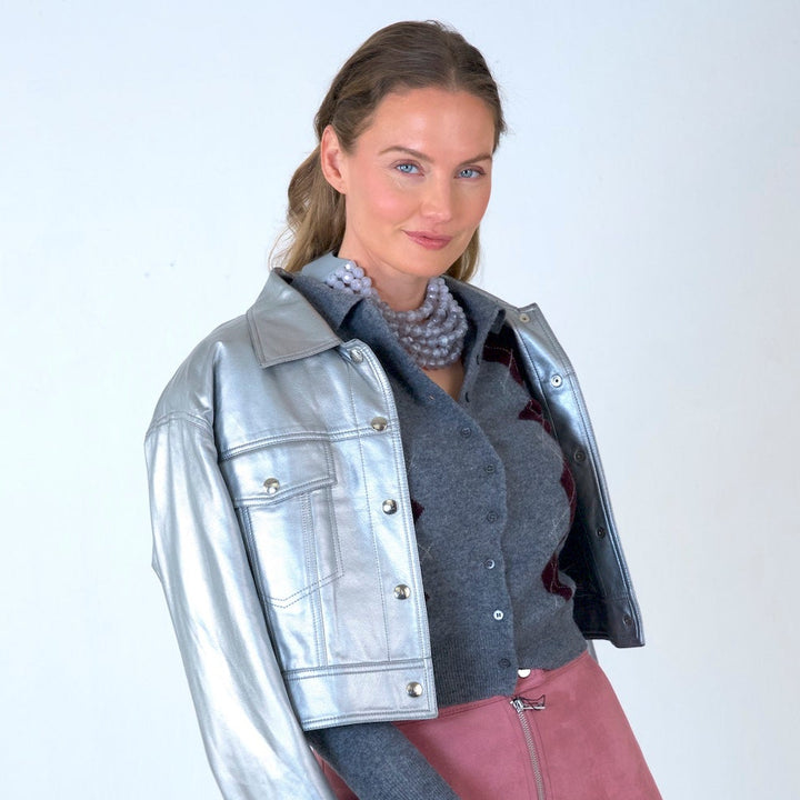 Gradated Bella Iridescent Smokey Grey Necklace -  Fairchild Baldwin