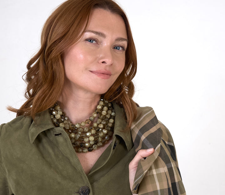 Bella Two Tone Khaki Necklace -  Fairchild Baldwin