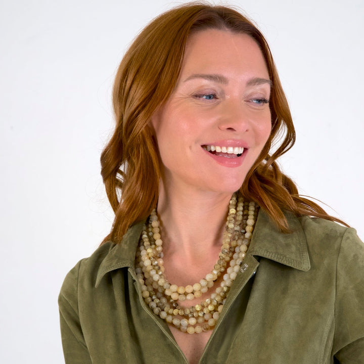 Helena Marble Khaki Necklace -  Fairchild Baldwin