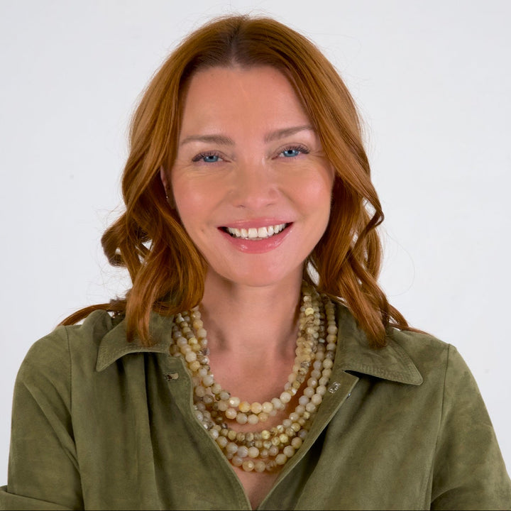 Helena Marble Khaki Necklace -  Fairchild Baldwin