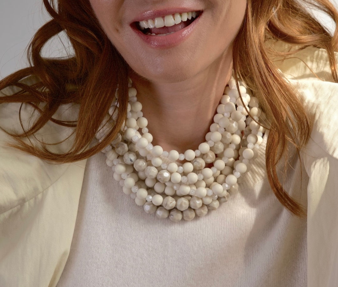 Chelsea Mineral Oatmeal Necklace -  Fairchild Baldwin