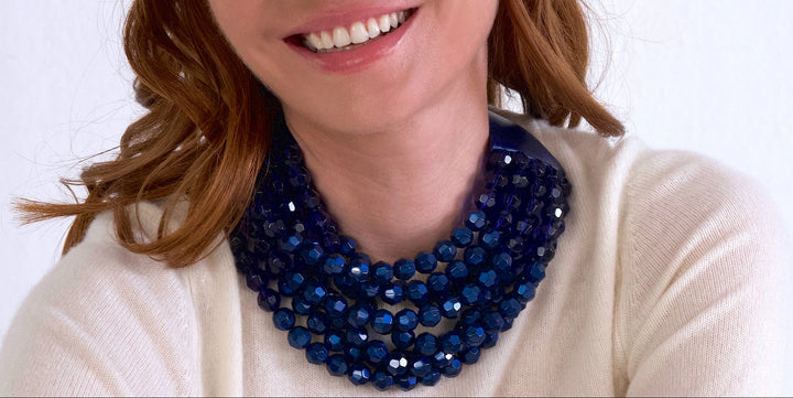 Gradated Bella Winter Navy Necklace -  Fairchild Baldwin