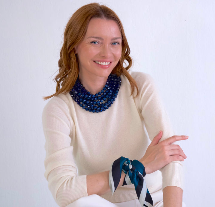 Gradated Bella Winter Navy Necklace -  Fairchild Baldwin