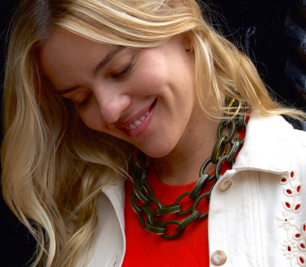 Harper Olive Necklace -  Fairchild Baldwin