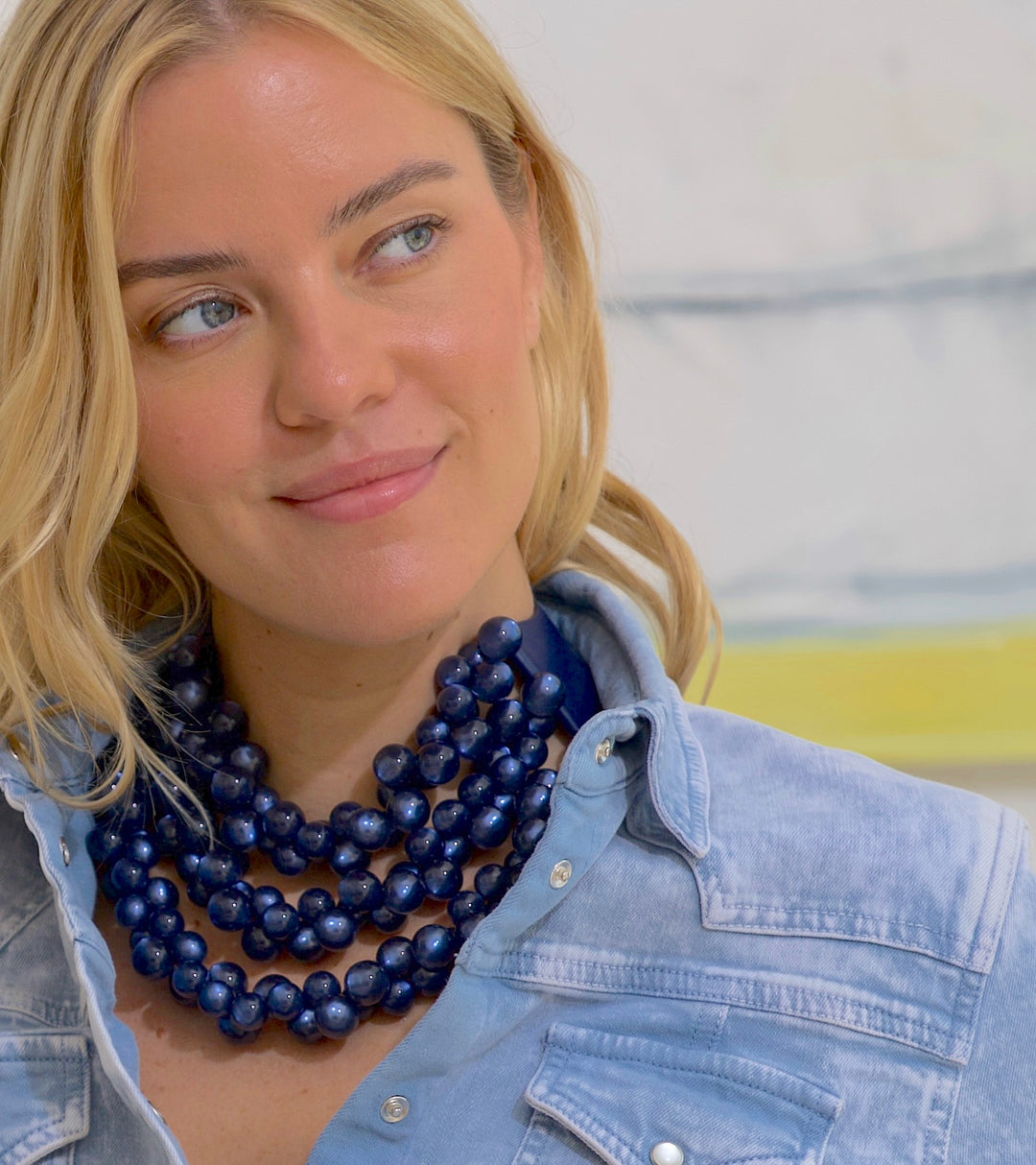 The Bubble Midnight Navy Necklace