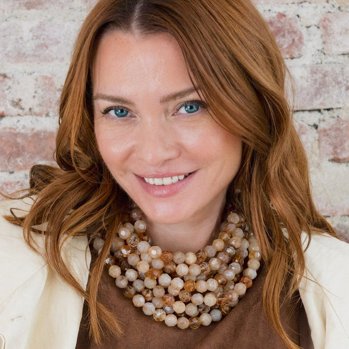 Bella Two Tone Alabaster Necklace -  Fairchild Baldwin