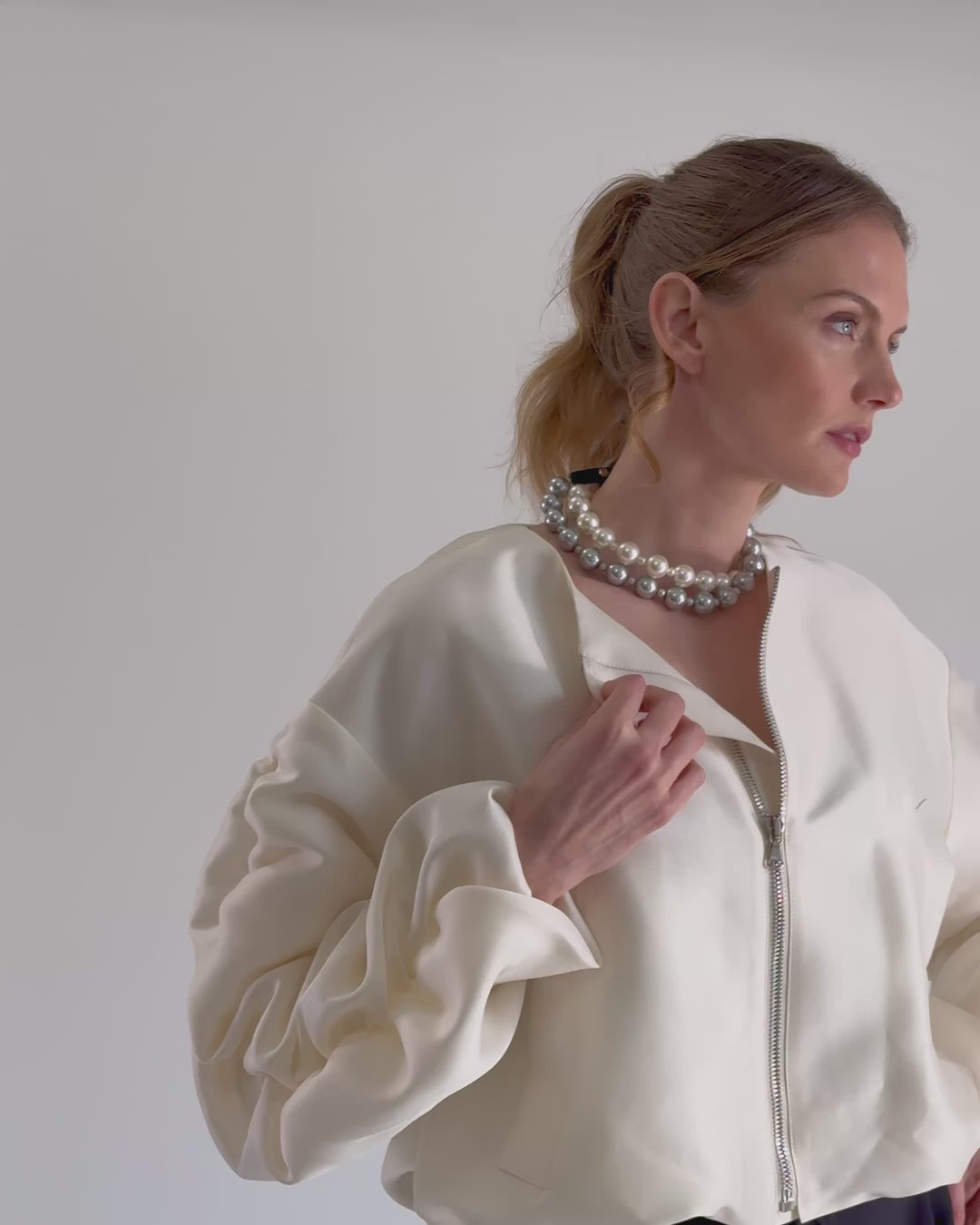 Bardot Silver Pearl Necklace