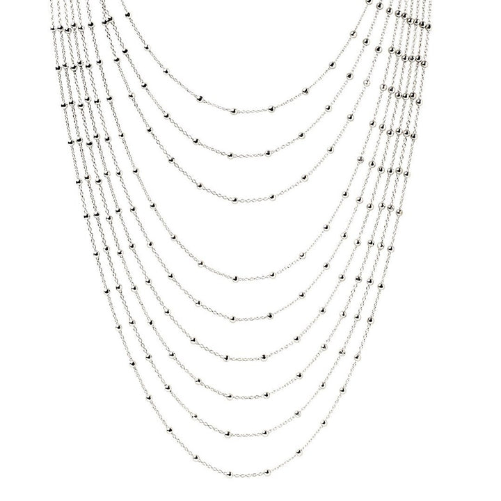 Diamond Chain Silver Necklace