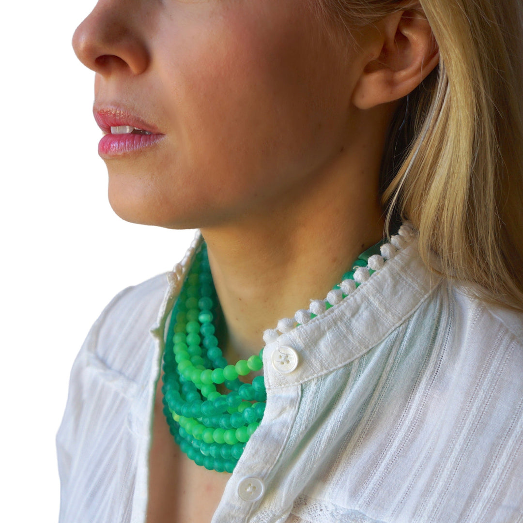 Phoebe Palm Green Necklace
