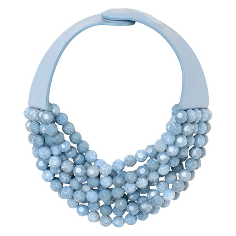 Canvas Marble Coral/Tortoise Necklace