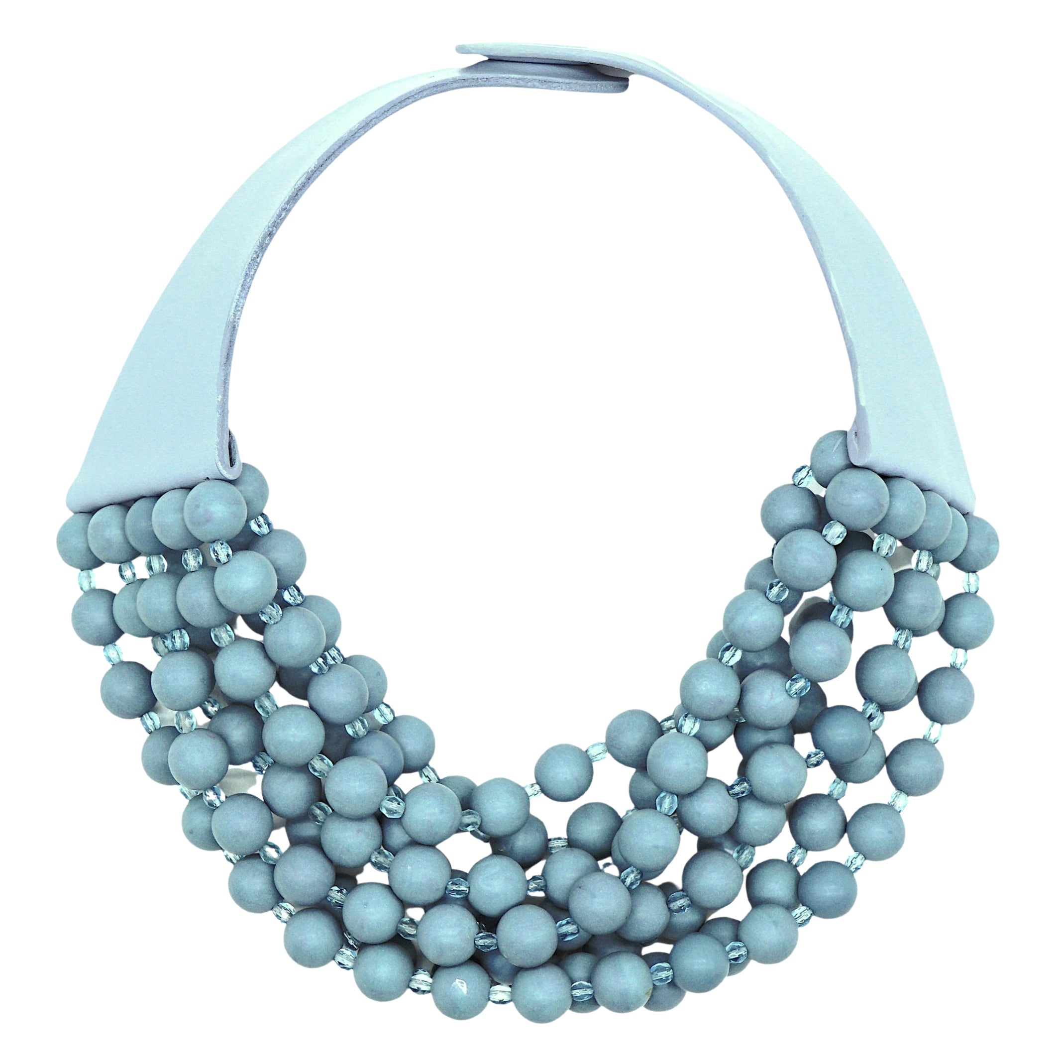 Luxe Matte Baby Blue Necklace