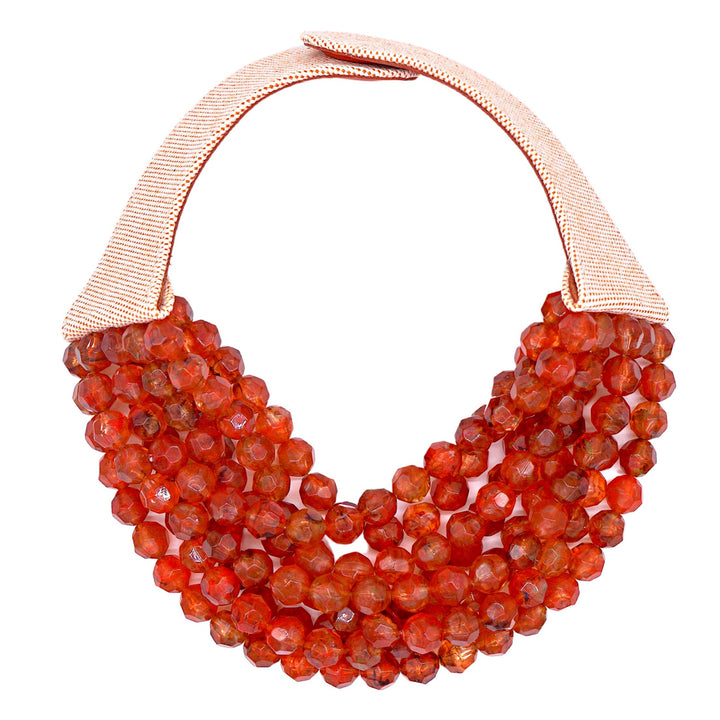 Bella Canvas Marble Coral/Tortoise Necklace