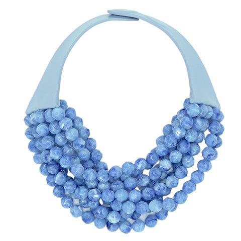 Matte Stone Aqua Necklace