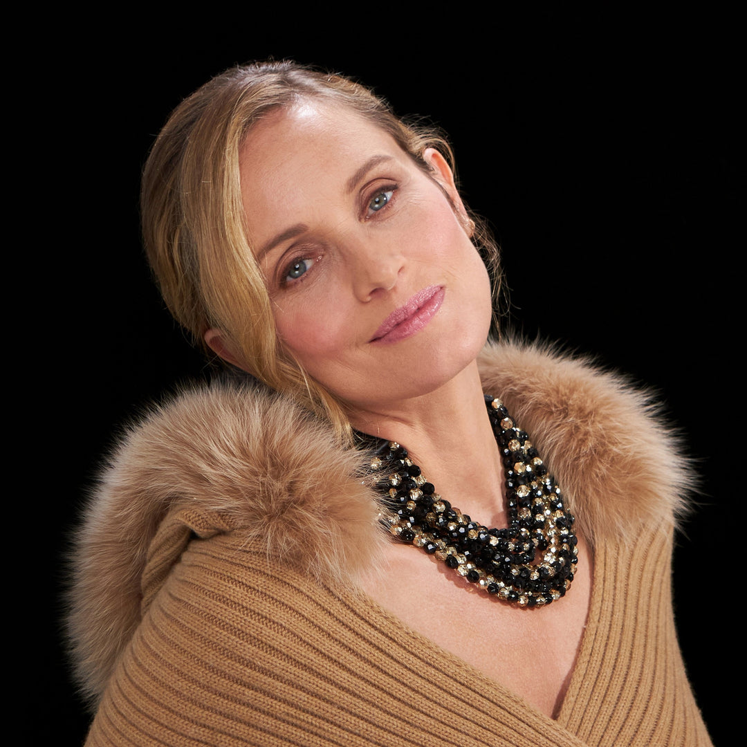 Eleanora Jet Gold Necklace