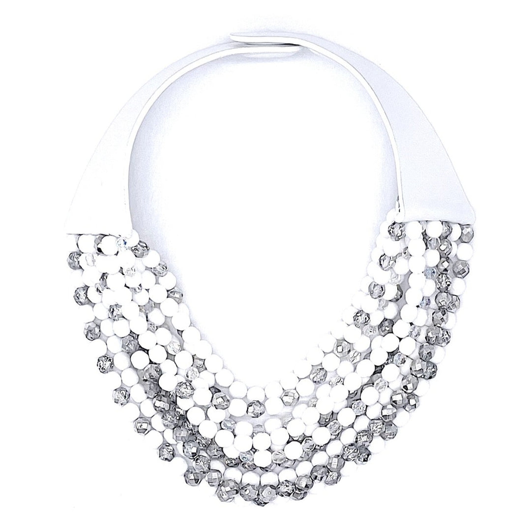 Crystal Bay White Silver Necklace