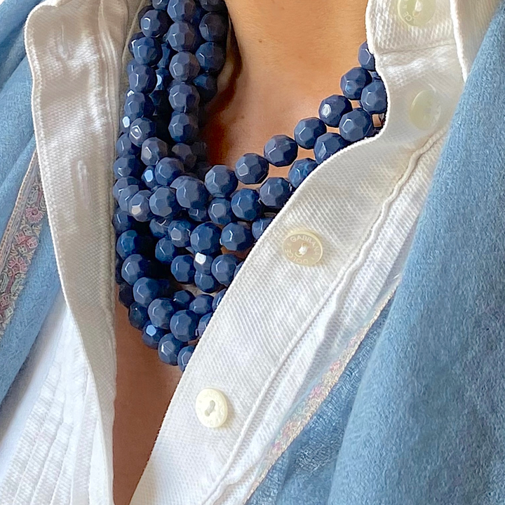 Medium Bella Aspen Blue Necklace