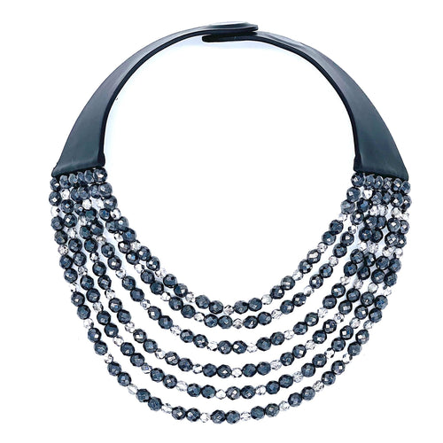 Hematite Silver Necklace