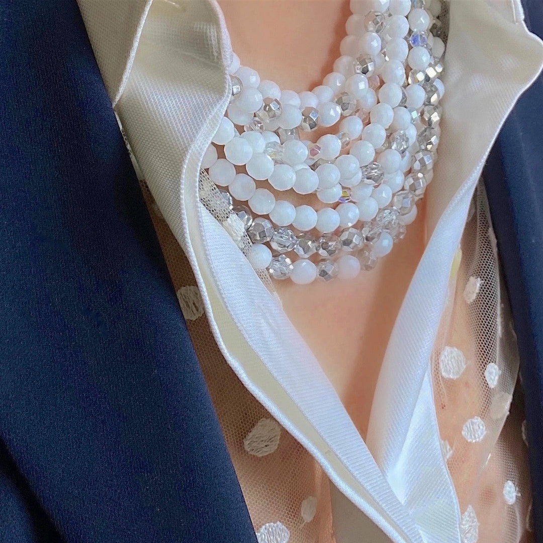Crystal Bay White Silver Necklace